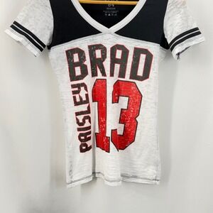Vintage Blue 84 Brad Paisley 13 Graphic Tee Y2K Made‎ In USA Medium
